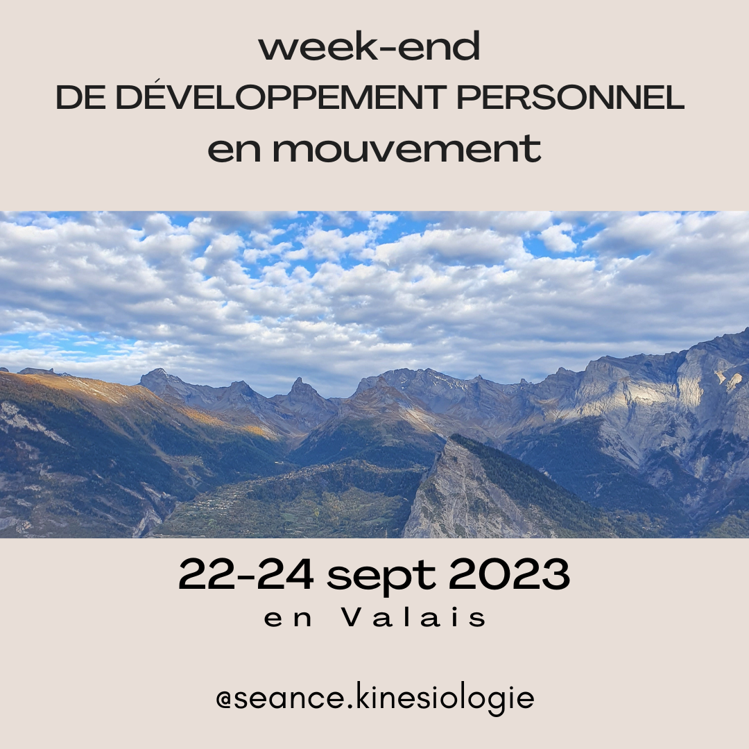 WEEK-END DE DÉVELOPPEMENT PERSONNEL EN MOUVEMENT septembre 2023 en Valais